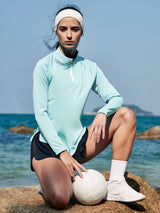 IUGA UPF 50+ Quarter Zip Long Sleeve Rash Guard - IUGA