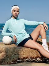IUGA UPF 50+ Quarter Zip Long Sleeve Rash Guard - IUGA
