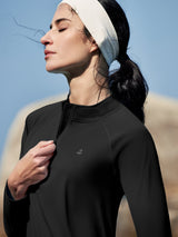 IUGA UPF 50+ Quarter Zip Long Sleeve Rash Guard - IUGA