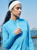 IUGA UPF 50+ Quarter Zip Long Sleeve Rash Guard - IUGA