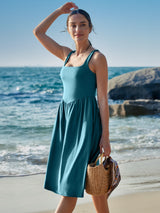 IUGA Flowy Sundresses With Built in Shorts & Bra & Pockets - IUGA