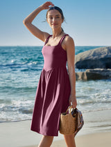 IUGA Flowy Sundresses With Built in Shorts & Bra & Pockets - IUGA