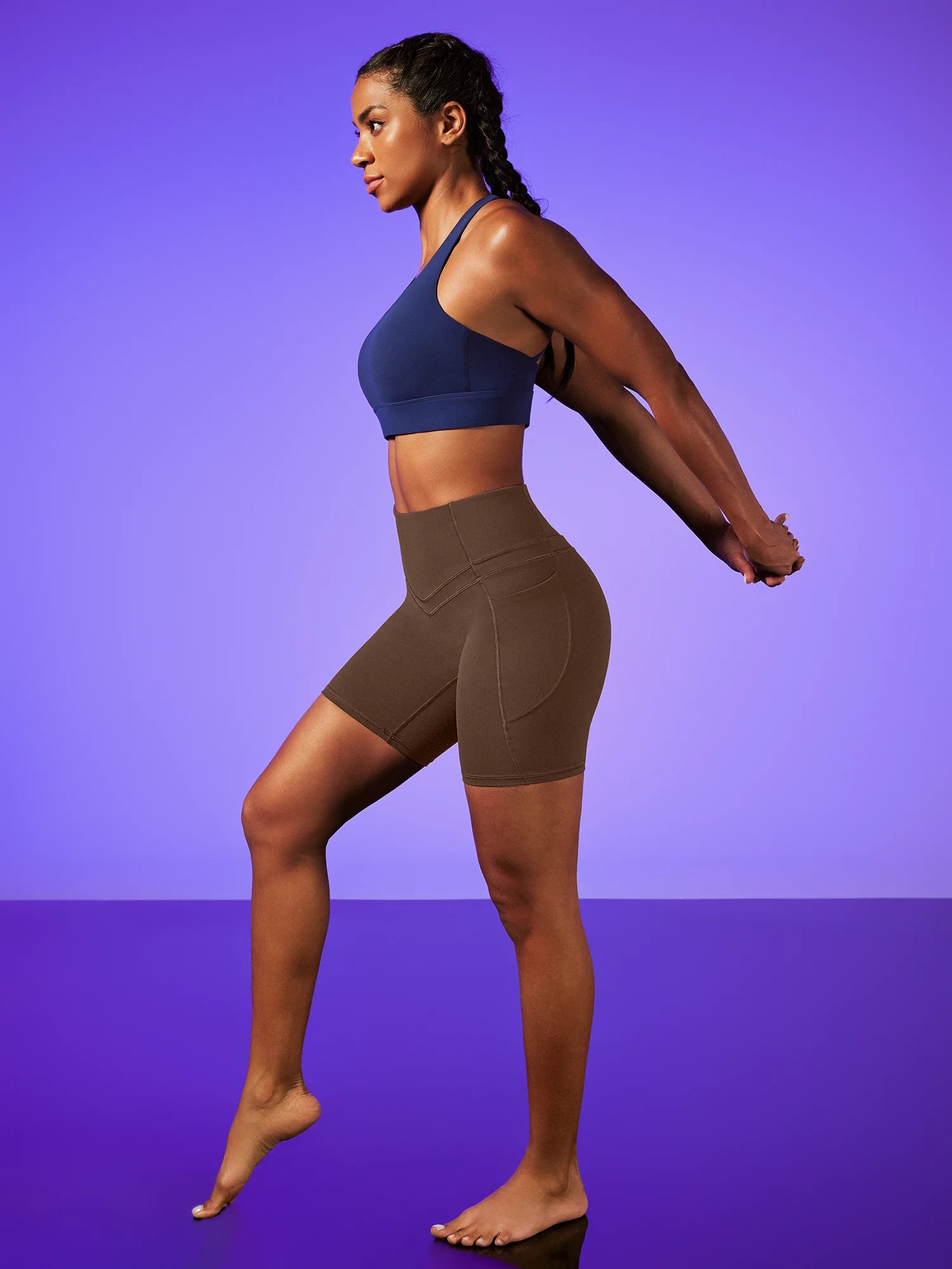 IUGA PowerTight No Front Seam Sandwich Shorts - IUGA