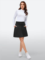 IUGA High-Waisted Tummy Control Golf Skirt With Built-in Shorts - IUGA