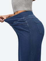 IUGA FlexDenim™ High-Waist Pull On Wide-Leg Jeans - IUGA
