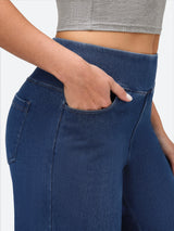 IUGA FlexDenim™ High-Waist Pull On Wide-Leg Jeans - IUGA