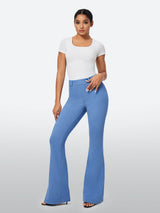IUGA FlexDenim™ High Waisted Stretchy Pull On Flare Jeans - IUGA