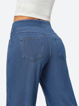 IUGA FlexDenim™ High-Waist Pull On Wide-Leg Jeans - IUGA