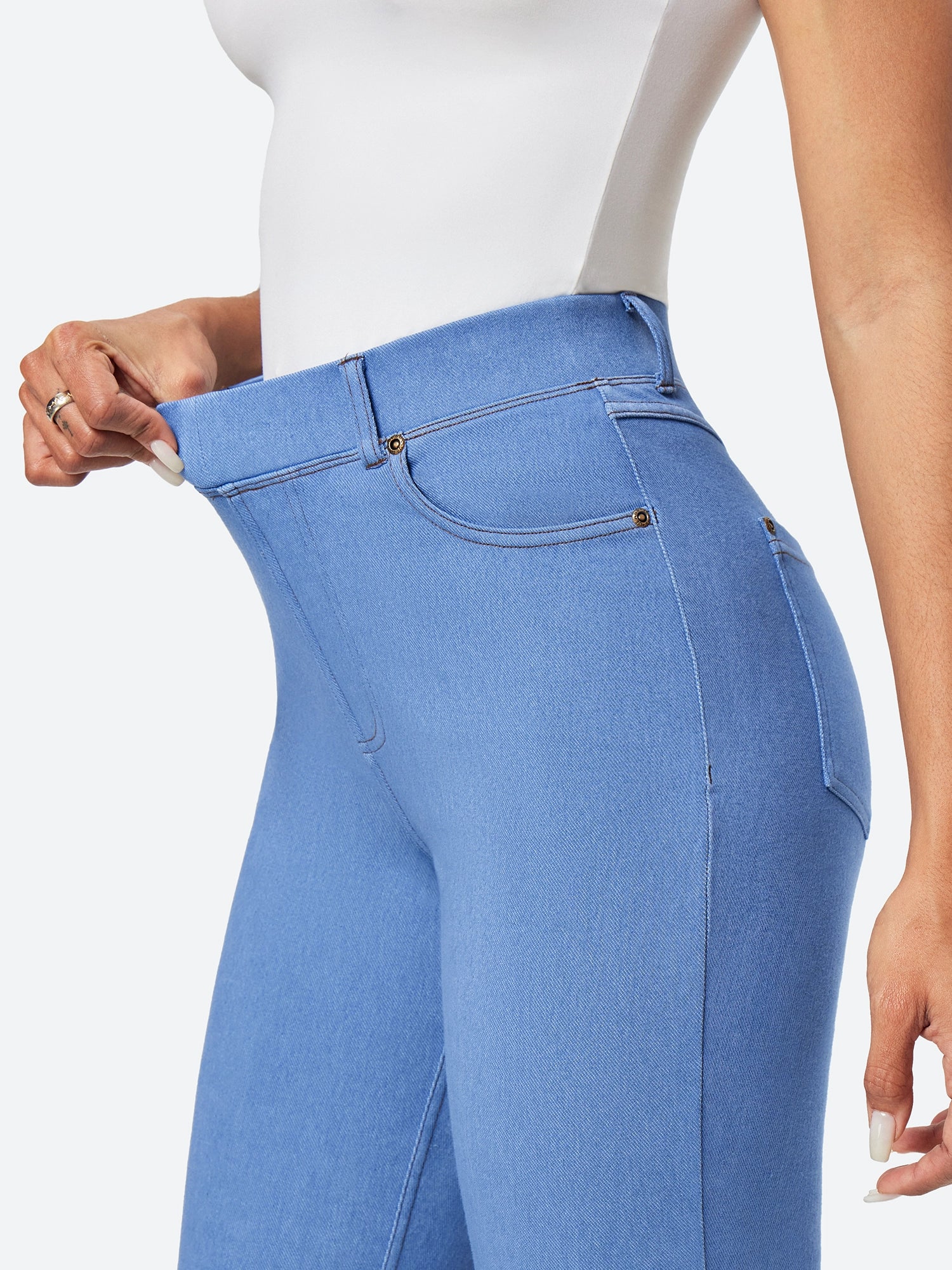 IUGA FlexDenim™ High Waisted Stretchy Pull On Flare Jeans - IUGA