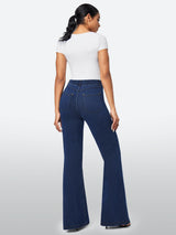IUGA FlexDenim™ High Waisted Stretchy Pull On Flare Jeans - IUGA