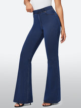 IUGA FlexDenim™ High Waisted Stretchy Pull On Flare Jeans - IUGA