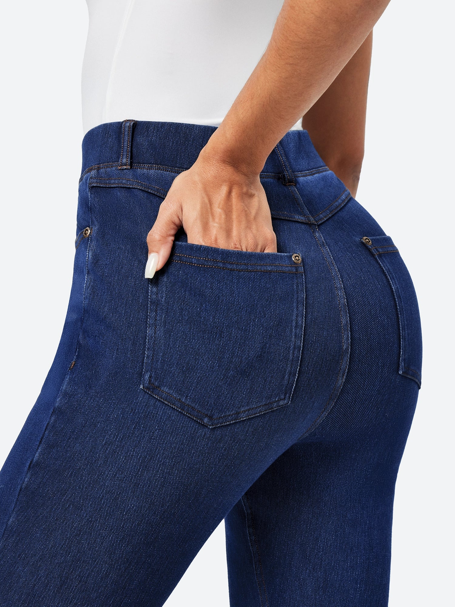 IUGA FlexDenim™ High Waisted Stretchy Pull On Flare Jeans - IUGA