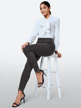 IUGA FlexDenim™ High Waisted Pull On Tummy Control Stretchy Jeans With Pockets - IUGA