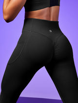 IUGA PowerTight Butt Lifting Scrunch No Front Seam Leggings With Pockets - IUGA