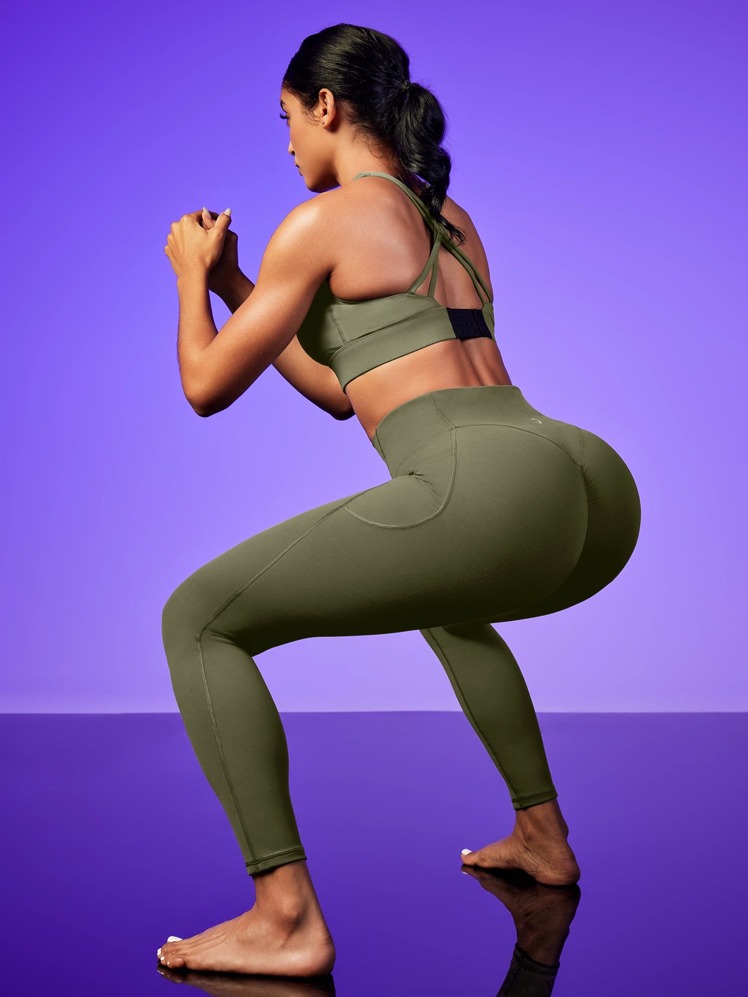 IUGA PowerTight Butt Lifting Scrunch No Front Seam Leggings With Pockets - IUGA