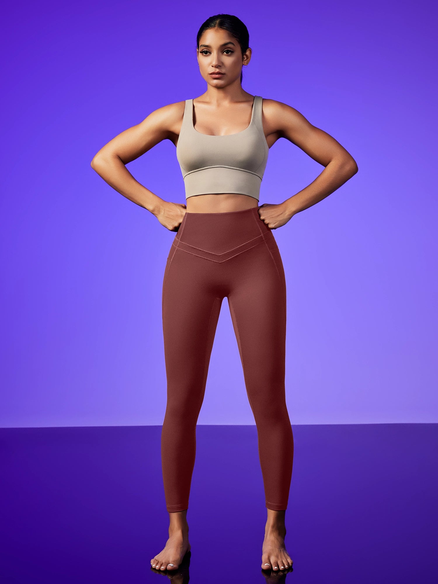 IUGA PowerTight Sandwich No Front Seam Leggings
