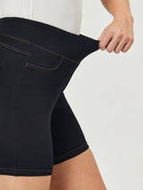 IUGA FlexDenim™ Stretchy High Waisted Pull On Jean Shorts With Pockets - IUGA