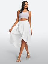IUGA High Waist Flowy Skirts With Shorts