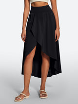 IUGA High Waist Flowy Skirts With Shorts