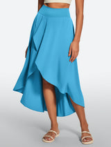 IUGA High Waist Flowy Skirts With Shorts