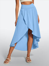 IUGA High Waist Flowy Skirts With Shorts