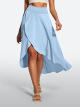 IUGA High Waist Flowy Skirts With Shorts