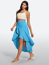 IUGA High Waist Flowy Skirts With Shorts