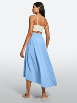 IUGA High Waist Flowy Skirts With Shorts