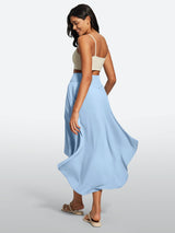 IUGA High Waist Flowy Skirts With Shorts