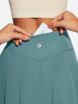 IUGA High Waist Flowy Skirts With Shorts