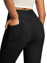 IUGA FlexDenim® High Waist Crossover Flare Jeans for Women With Pockets