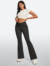 IUGA FlexDenim® High Waist Crossover Flare Jeans for Women With Pockets