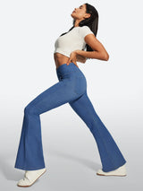 IUGA FlexDenim® High Waist Crossover Flare Jeans for Women With Pockets