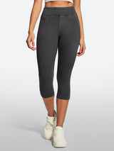 IUGA FlexDenim® High Waisted Pull On Capri Jeans With Pockets