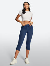 IUGA FlexDenim® High Waisted Pull On Capri Jeans With Pockets