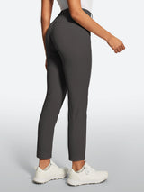 IUGA Stretchy 7/8 Ankle Pull On Work Pants With Pockets