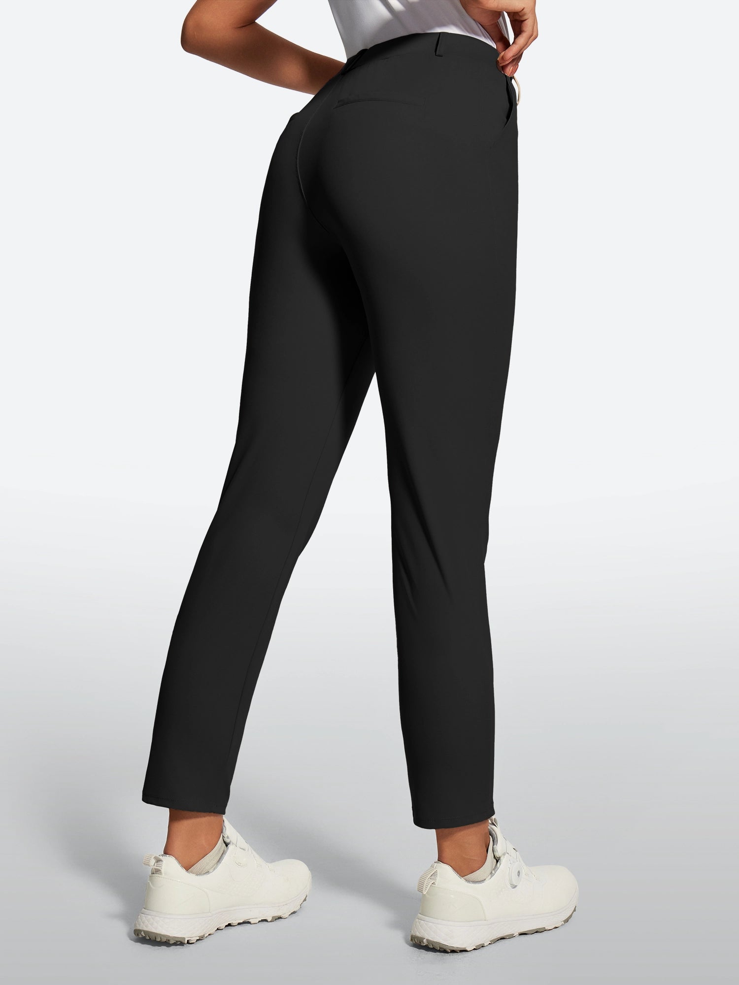IUGA Stretchy 7/8 Ankle Pull On Work Pants With Pockets