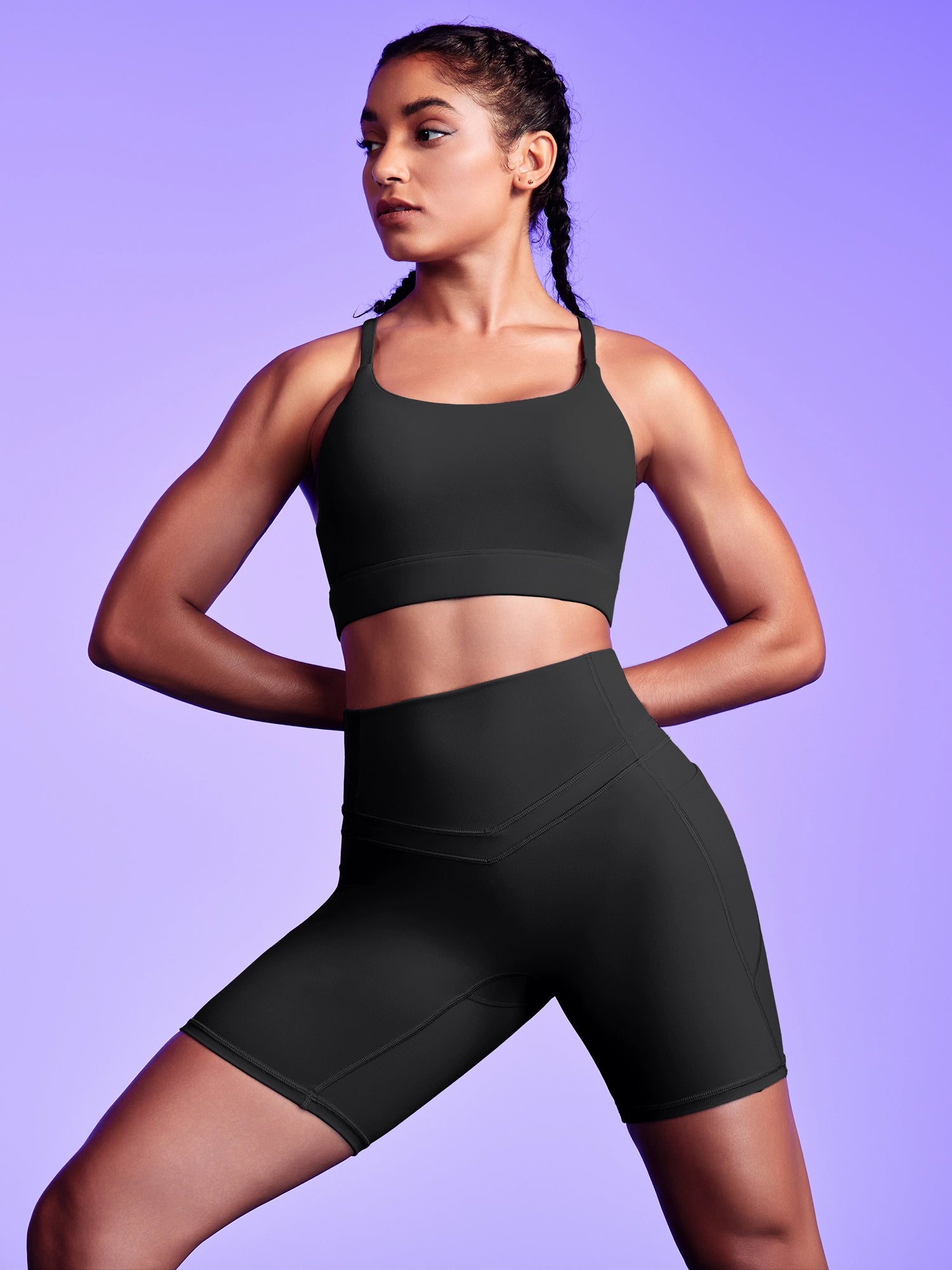 IUGA PowerTight Sandwich Waistband Short Set