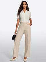 IUGA High-Waisted Wrinkle-Resistant Wide-Leg Work Pants - IUGA