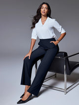 IUGA High-Waisted Wrinkle-Resistant Wide-Leg Work Pants - IUGA