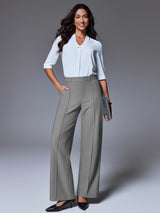 IUGA High-Waisted Wrinkle-Resistant Wide-Leg Work Pants - IUGA