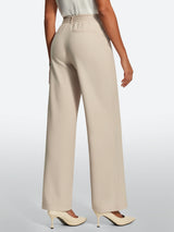 IUGA High-Waisted Wrinkle-Resistant Wide-Leg Work Pants - IUGA