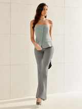 IUGA Stretchy High Waisted Pull On Bootcut Work Pants With Pockets