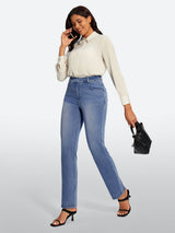 IUGA FlexDenim® High Waisted  Bootcut  Straight Leg Jeans | Affordable Yoga Leggings & Activewear by IUGA