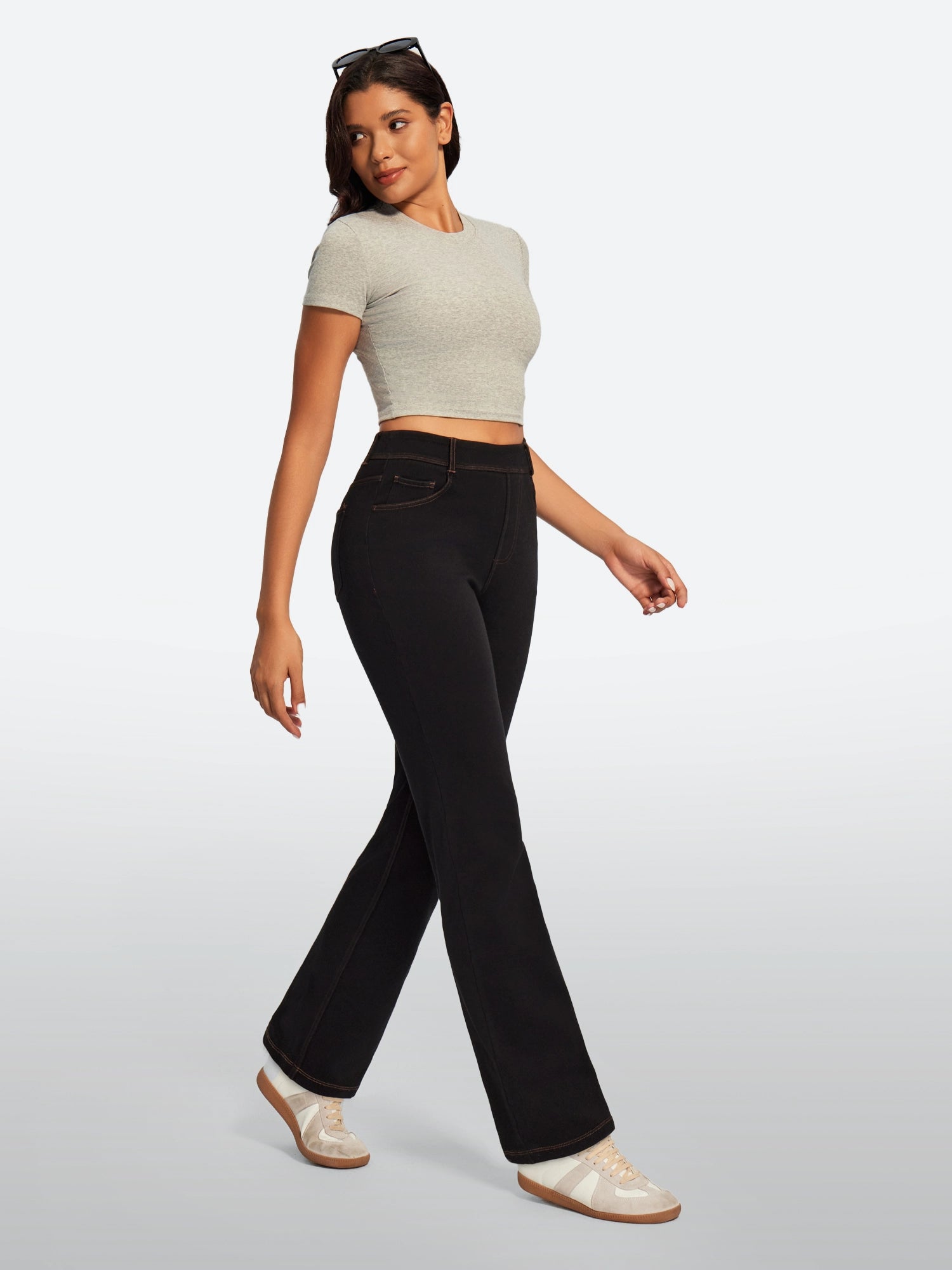 IUGA FlexDenim® High Waisted  Bootcut  Straight Leg Jeans | Affordable Yoga Leggings & Activewear by IUGA