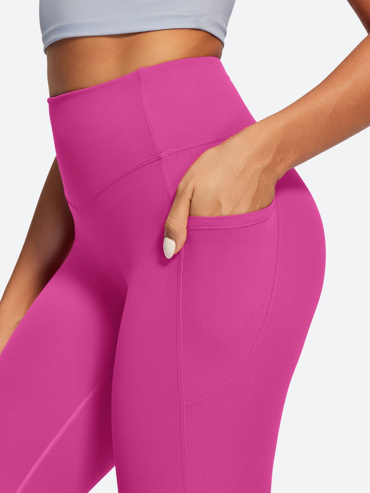 IUGA Sandwich No Front Seam Hidden Scrunch Butt Mini Flared Yoga Pants With Pockets | Affordable Yoga Leggings & Activewear by IUGA