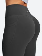 IUGA Sandwich No Front Seam Hidden Scrunch Butt Mini Flared Yoga Pants With Pockets | Affordable Yoga Leggings & Activewear by IUGA