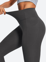 IUGA Sandwich No Front Seam Hidden Scrunch Butt Mini Flared Yoga Pants With Pockets | Affordable Yoga Leggings & Activewear by IUGA