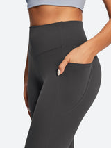 IUGA Sandwich No Front Seam Hidden Scrunch Butt Mini Flared Yoga Pants With Pockets | Affordable Yoga Leggings & Activewear by IUGA
