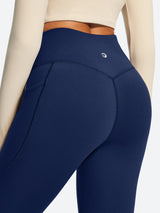 IUGA HeatLab® Sandwich Waistband No Front Seam Fleece Lined Bootcut Yoga Pants With Pockets - IUGA